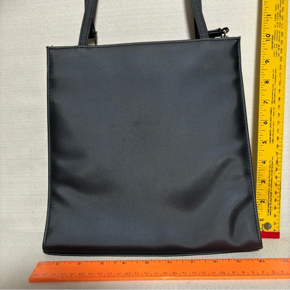 Chateau simulated leather Metallic Slate gray shoulder bag organizer satchel - Picture 9 of 11